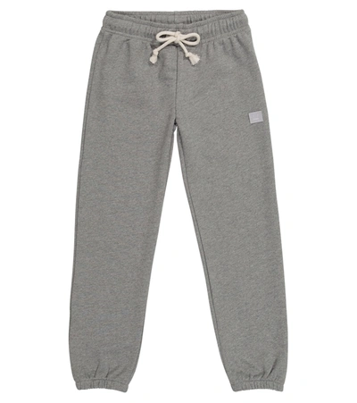 Acne Studios Mini Fairview Face Cotton Sweatpants In Grey