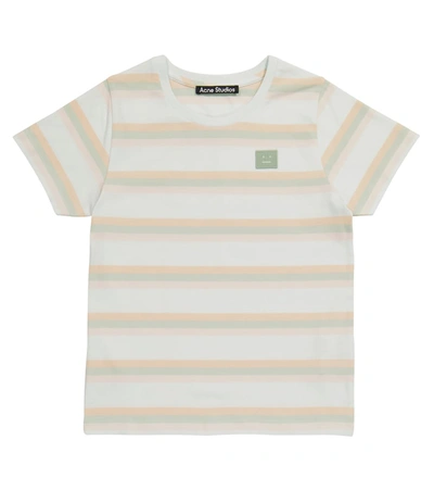 Shop Acne Studios Striped Organic Cotton T-shirt In Multicoloured