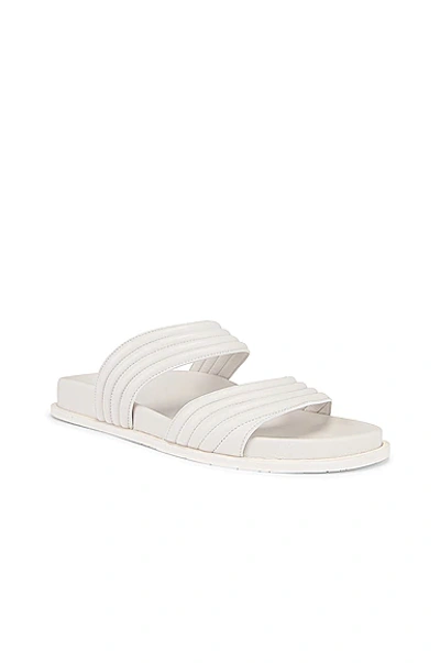 Alaïa Leather Slides In Blanc Casse
