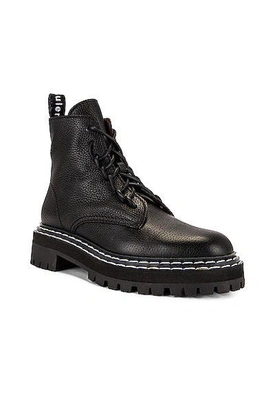 Shop Proenza Schouler Lug Sole Combat Boots In Black