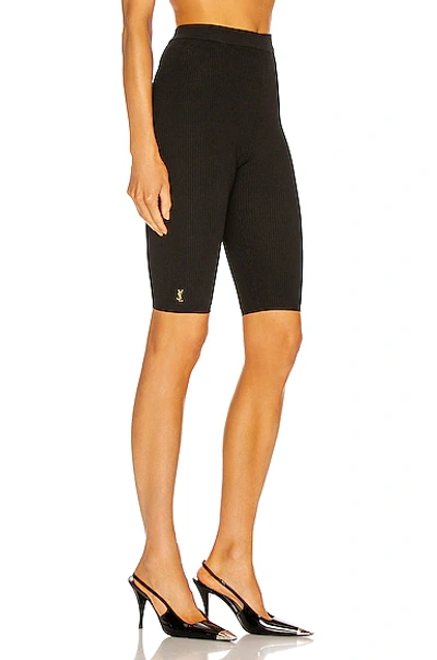 Shop Saint Laurent Cycliste Court Short In Noir