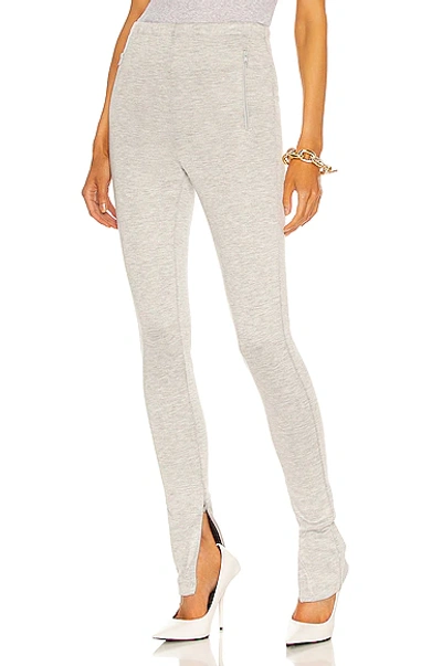 Shop Wardrobe.nyc Side Zip Legging In Grey Marl