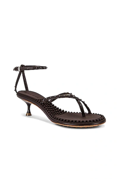 Shop Bottega Veneta Dot Ankle Strap Sandals In Fondant