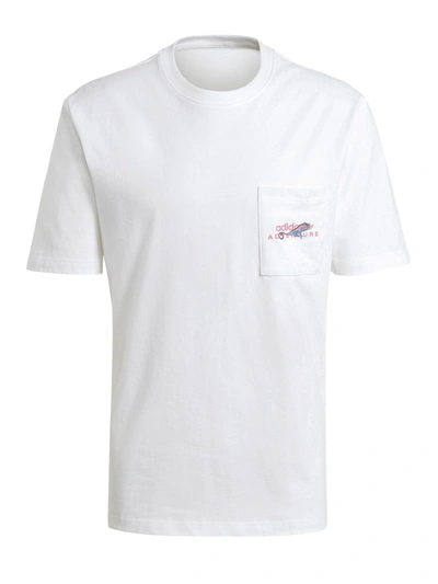 Shop Adidas Originals Adidas Men's White Cotton T-shirt