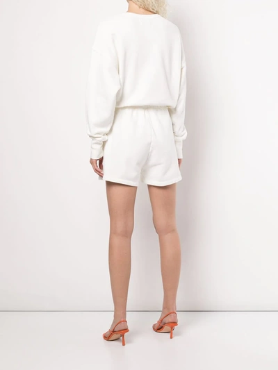 Shop Citizens Of Humanity Drawstring-waist Cotton Playsuit In White