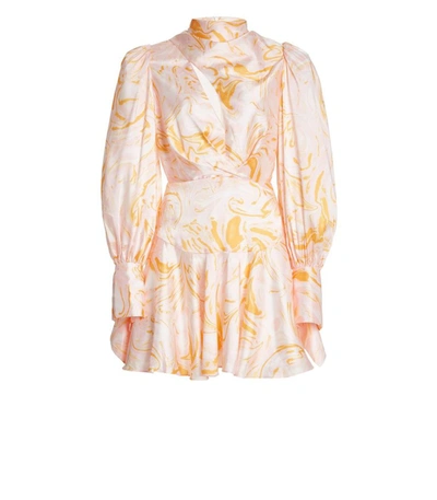 Shop Acler Coleman Mini Dress In Marble Swirl