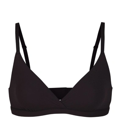 Shop Skims Fits Everybody Triangle Bralette In Black