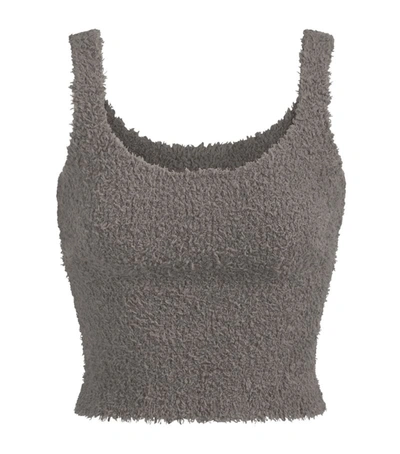 Shop Skims Cozy Knit Tank Top In Grey