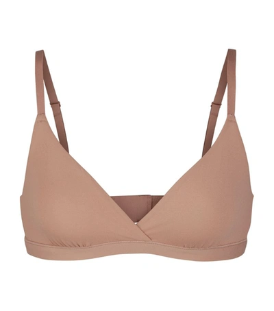 Shop Skims Fits Everybody Triangle Bralette In Brown
