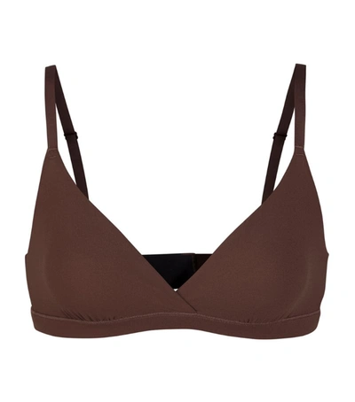 Shop Skims Fits Everybody Triangle Bralette In Brown