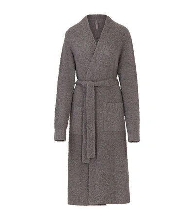 Shop Skims Cozy Knit Robe In Grey