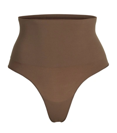 Shop Skims Core Control Thong In Brown