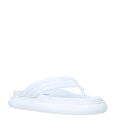 Shop Attico Leather Alton Sandals In White