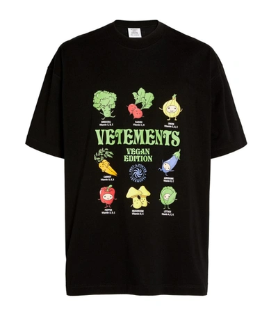 Shop Vetements Vegan Logo T-shirt In Black