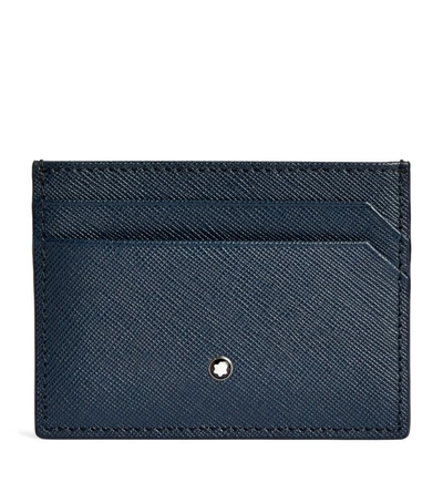 Shop Montblanc Leather Sartorial Card Holder In Blue