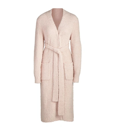 Shop Skims Cozy Knit Robe In Pink