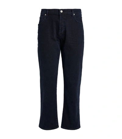 Shop Citizens Of Humanity Emerson Straight Slim-fit Mid-rise Boyfriend Jeans In Navy