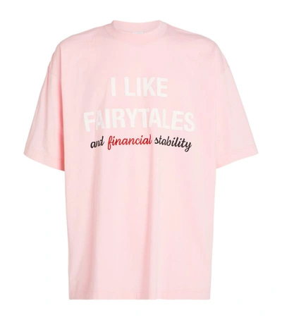 Shop Vetements Financial Fairytale T-shirt In Pink