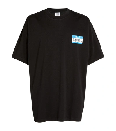 Shop Vetements My Name Is T-shirt In Black
