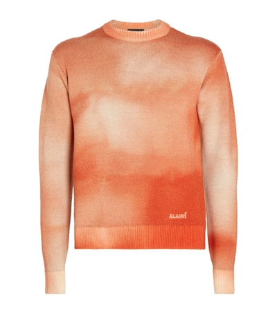 Shop Alanui Dusty Road Bandana Sweater In Orange