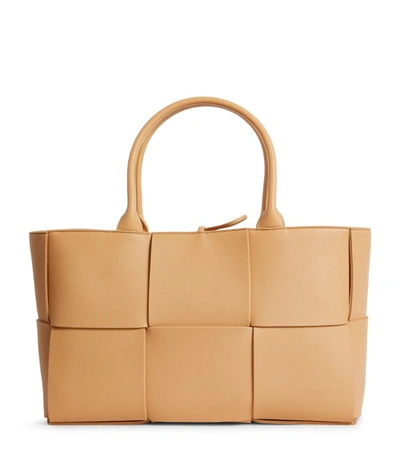 Shop Bottega Veneta Medium Leather Arco Tote Bag In Neutral
