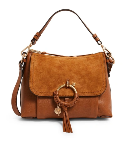 Shop See By Chloé Small Leather Joan Shoulder Bag In Brown