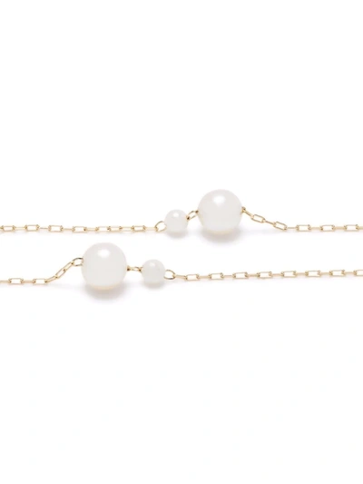 Shop Mizuki 14kt Yellow Gold Kissing Double Floating Pearl Bracelet