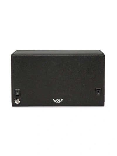 Wolf Cub Double Watch Winder Box In Black