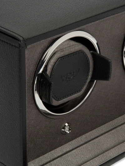 Wolf Cub Double Watch Winder Box In Black