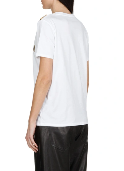 Shop Balmain T-shirts And Polos In Blanc/or