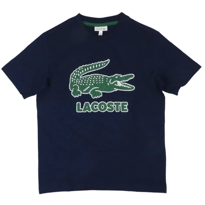 Shop Lacoste Cotton T-shirt In Blue