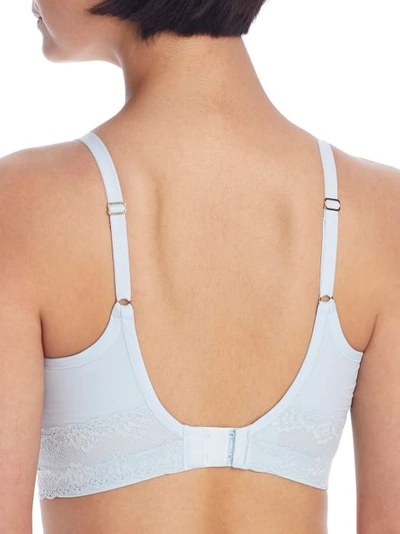 Shop Natori Bliss Perfection Wire-free T-shirt Bra In Baby Blue