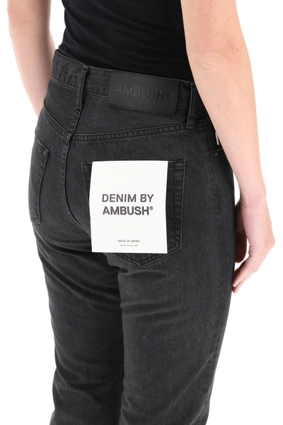 Shop Ambush High-waisted Jeans In Black
