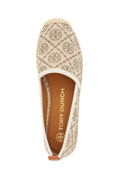 Shop Tory Burch Jacquard Monogram Espadrilles In Beige,brown