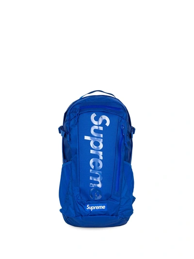 Shop Supreme Logo-patch Backpack In Blue