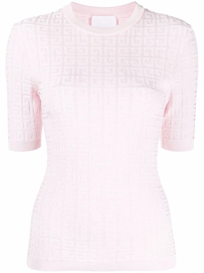 Shop Givenchy 4g Motif Short-sleeve Top In Rosa