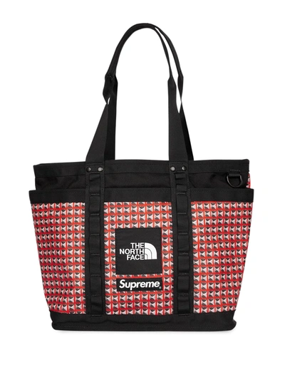 Shop Supreme X The North Face Studded Explore Utility Tote Bag In Rot