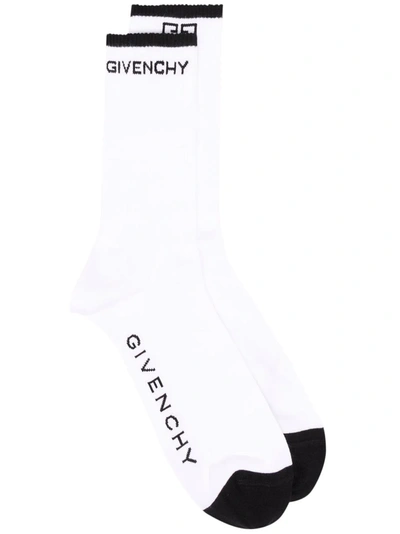 Shop Givenchy Logo-printed Socks In 白色