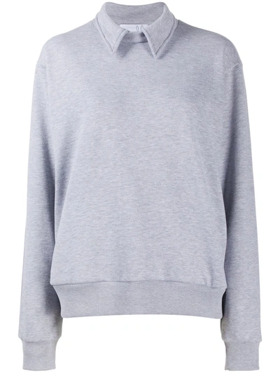 Shop Natasha Zinko Batwing Sweatshirt In Grey