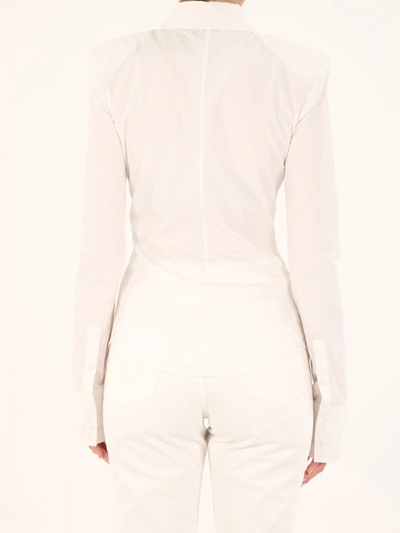 Shop Attico Padded Shoulders Shirt In White