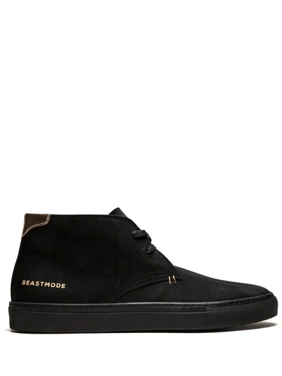 Shop Greats The Royale Chukka X Beastmode High-top Sneakers In Black