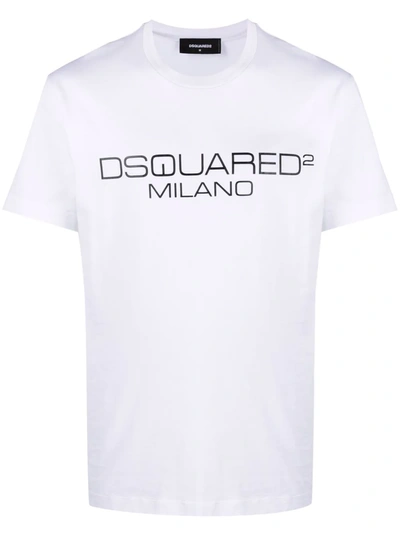Shop Dsquared2 Milano Logo-print T-shirt In White