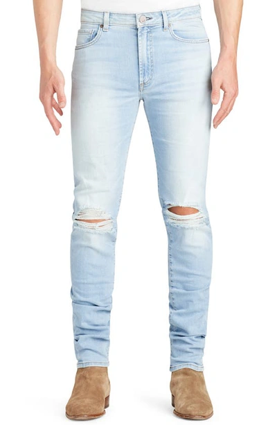 Monfrere Men's Greyson Knee-rip Skinny Jeans In Blue | ModeSens