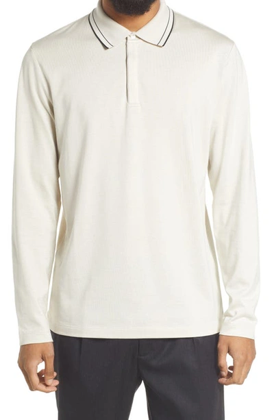 Shop Theory Sartorial Silk Polo Shirt In Puff Multi