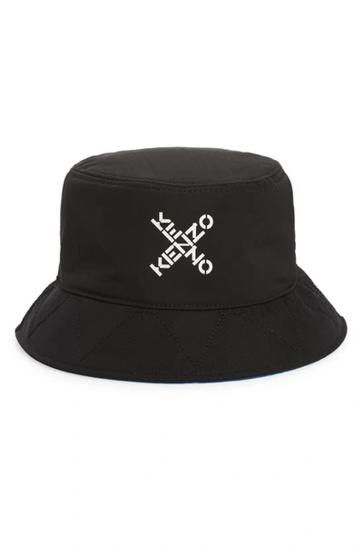 Shop Kenzo Bucket Hat In Black/ White
