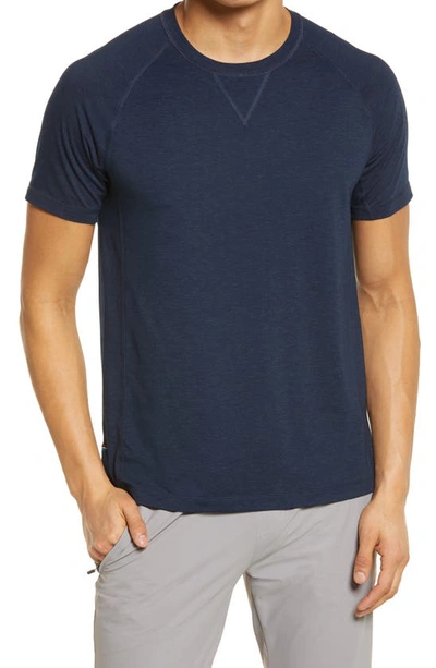Shop Fourlaps Level T-shirt In Navy Heather