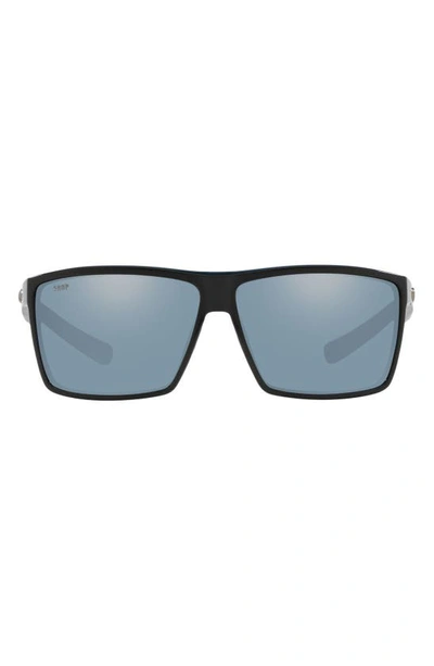 Shop Costa Del Mar 63mm Polarized Oversize Square Sunglasses In Black