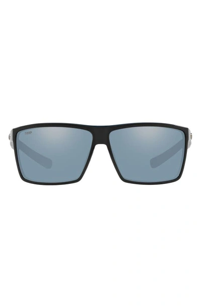 Costa Del Mar 63mm Polarized Oversize Square Sunglasses In Black