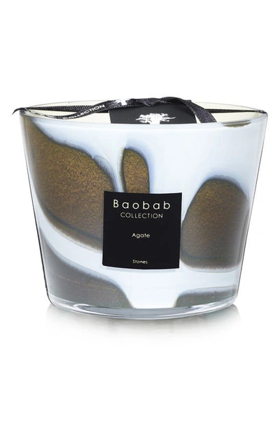 Shop Baobab Collection Stones Agate Candle In Agate- Small