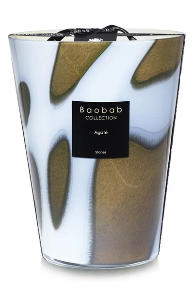 Shop Baobab Collection Stones Agate Candle In Agate- Large